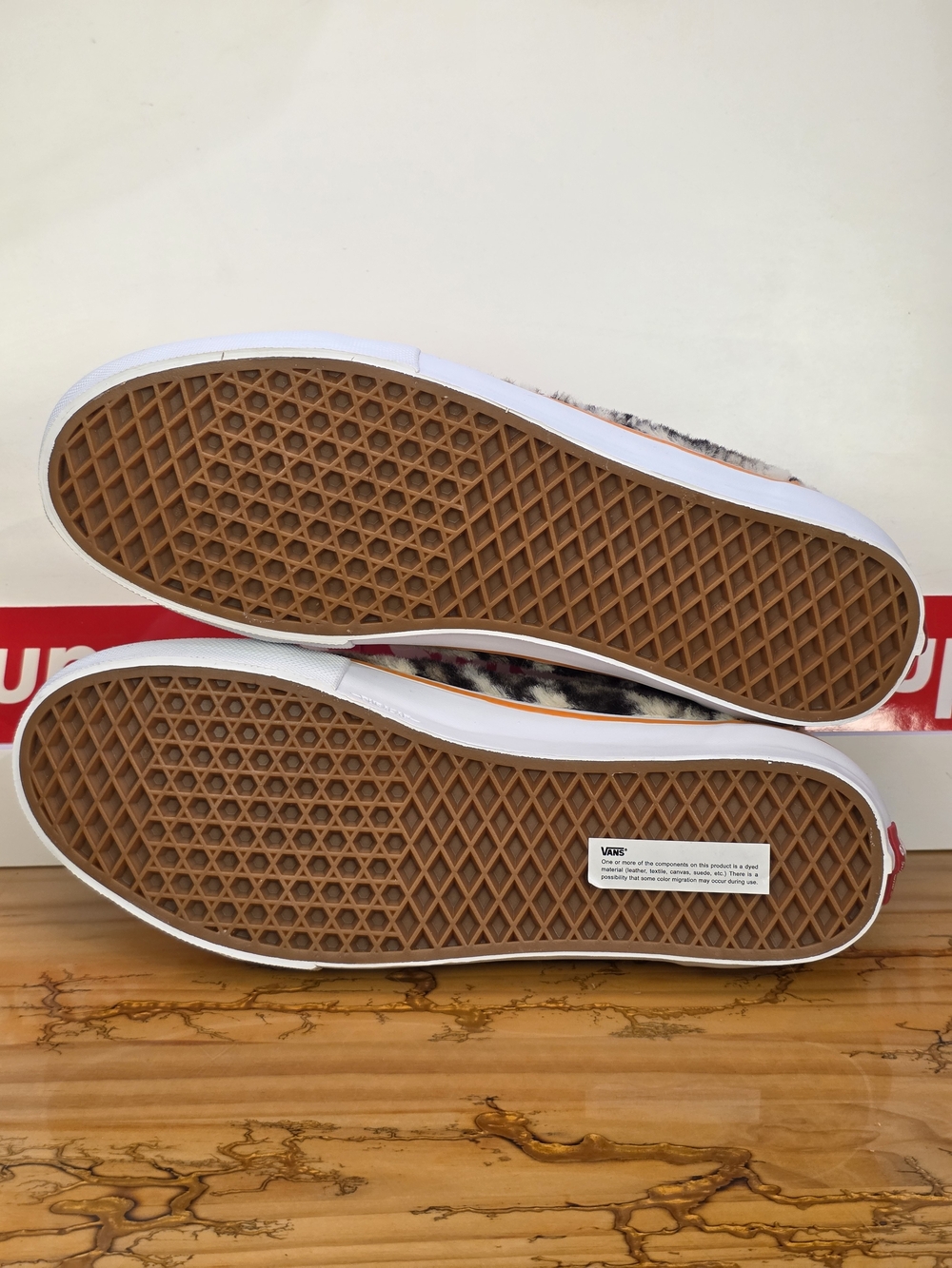 Supreme Vans Skate Old Skool Leopard Orange Mens 13 Womens 14.5 New With Box - Picture 8 of 11